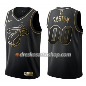 Muški NBA Dres Miami Heat Personalizirani Nike Crna Golden Edition Swingman